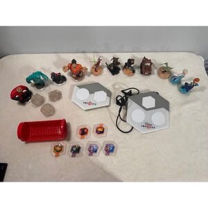 Disney Infinity Lot 2 Portal Bases Figures Power Discs Star Wars Marvel Pixar